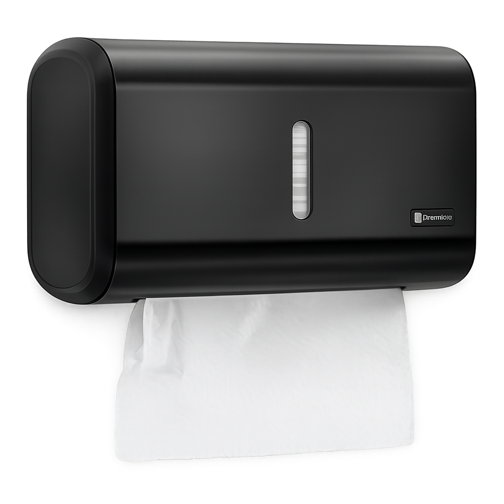 Dispenser Papel Toalha Interfolha Compacto Preto