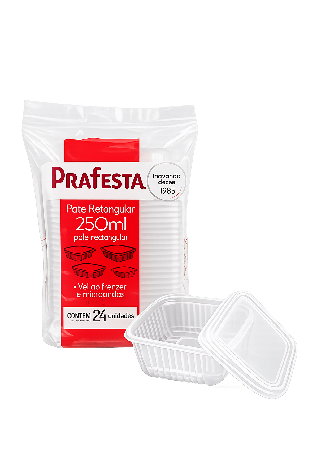 Kit Pote Retangular 250ml