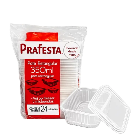 Kit Pote Retangular 350ml