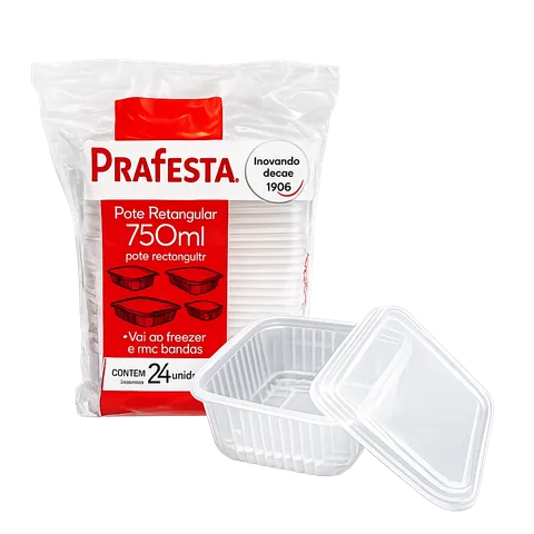 Kit Pote Retangular 750ml