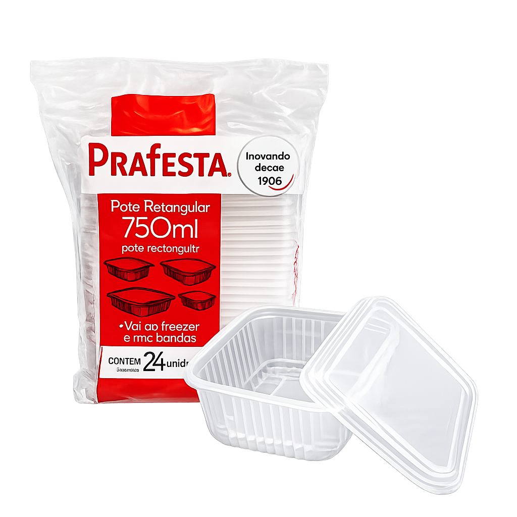Kit Pote Retangular 750ml