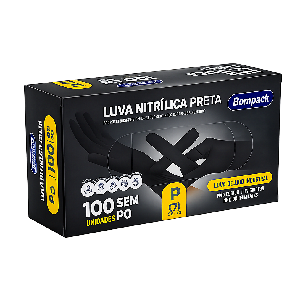 Luva Nitríica Preta