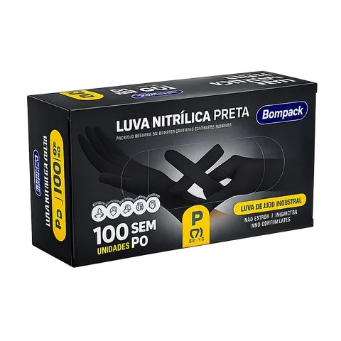 Luva Nitríica Preta
