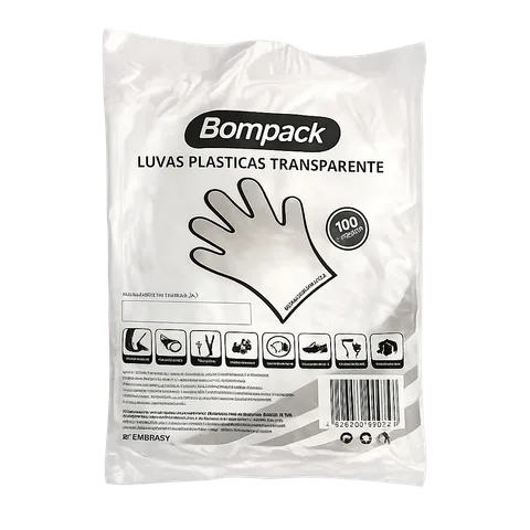 Luva Plástica Transparente